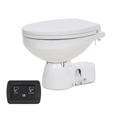 Jabsco Quiet Flush E2 Raw Water Toilet Regular Bowl - 12V  Soft Close Lid [38245-4192RSP]