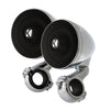 KICKER PSM 3" Weather-Proof Mini Enclosed Speaker Pair - 2-Ohm, Chrome [47PSM32]