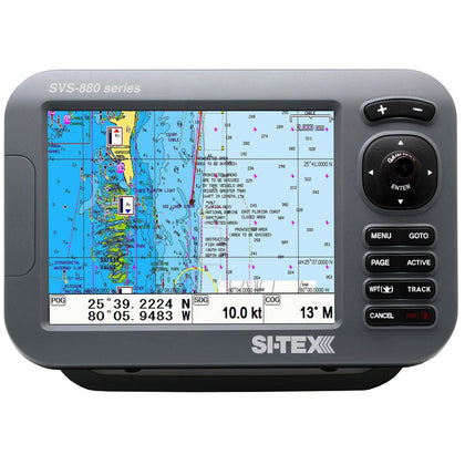 SI-TEX GPS Chart-Dual Frequency 600W Sonar System - 8 Color LCD w/Internal GPS Antenna  C-MAP 4D Card [SVS-880CF+]