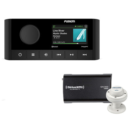 Fusion MS-RA210 2-Zone USB Stereo w/SiriusXM SXV300 Connect Tuner  Marine/RV Antenna [010-02250-00/SXM]