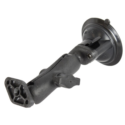 RAM Mount Composite Twist Lock Suction Cup w/Double Socket Arm & Double Base Adapter [RAP-B-166U]