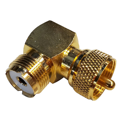 Shakespeare Right Angle Connector - PL-259 to SO-239 Adapter [RA-259-239-G]
