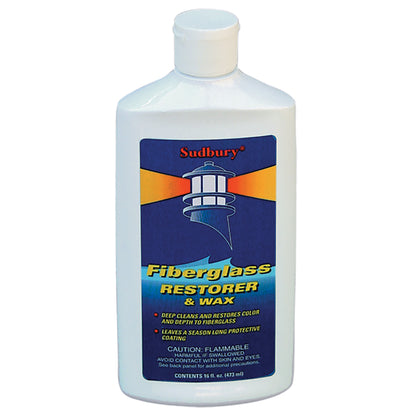 Sudbury One Step Fiberglass Restorer  Wax - 16oz Liquid [413]