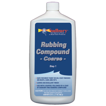 Sudbury Rubbing Compound Coarse - Step 1 - 32oz Fluid [444]