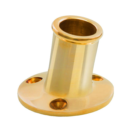 Whitecap Top-Mounted Flag Pole Socket Polished Brass - 3/4