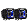 RIGID Industries Radiance Scene Lights - Surface Mount Pair - Black w/Blue LED Backlight [68201]