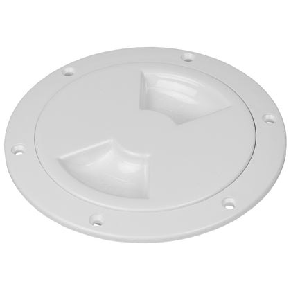 Sea-Dog Quarter-Turn Smooth Deck Plate w/Internal Collar - White - 5