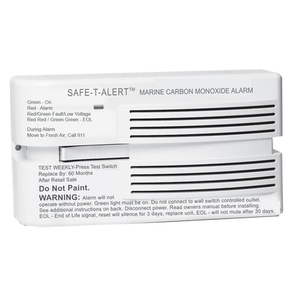 Safe-T-Alert 65 Series Marine Carbon Monoxide Alarm - Flush Mount - 12V - White [M-65-542]