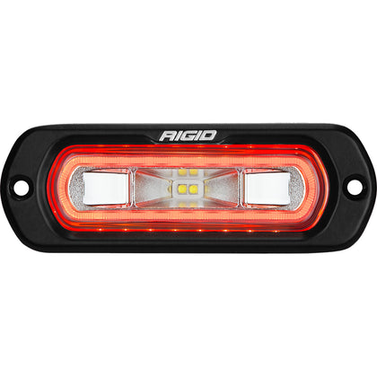 RIGID Industries SR-L Series Marine Spreader Light - Black Flush Mount - White Light w/Red Halo [52202]