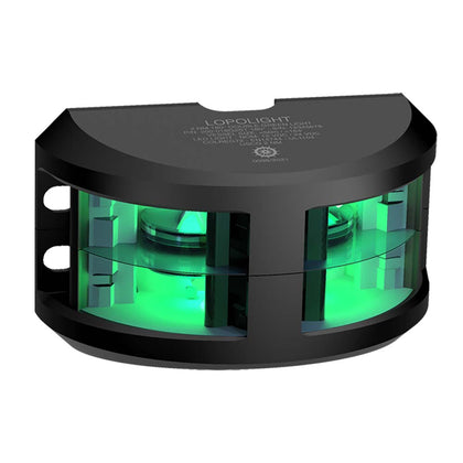 Lopolight Series 200-018 - Double Stacked Navigation Light - 2NM - Vertical Mount - Green - Black Housing [200-018G2ST-B]